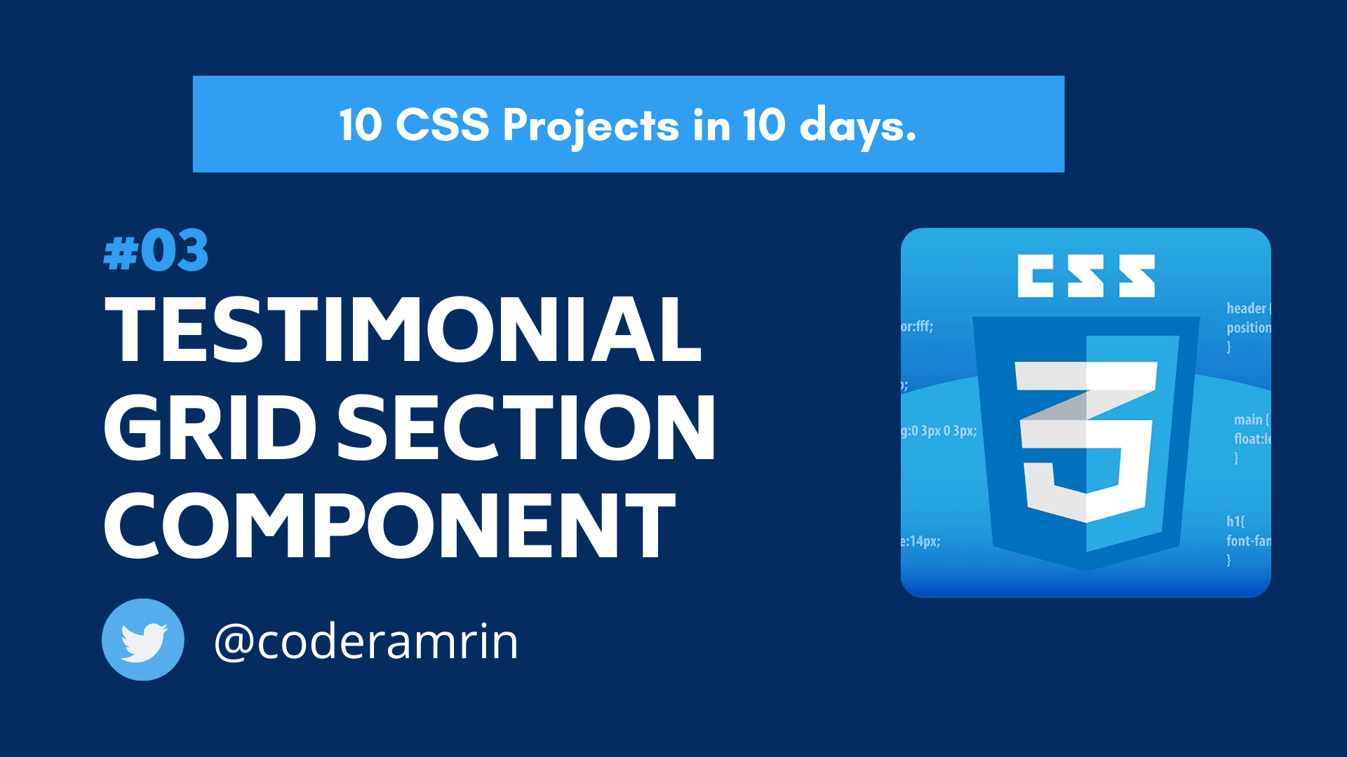 Build 10 CSS Projects in 10 days: Project 3